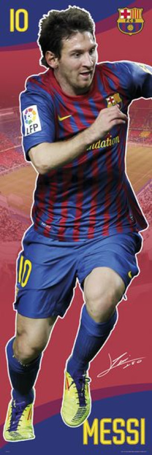 FC Barcelona Lionel Messi w Biegu - plakat 53x158 cm