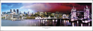 Londyn Mix Dnia i Nocy - Reichold - plakat 158x53 cm