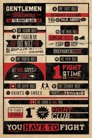 Fight Club Zasady - plakat 61x91,5 cm