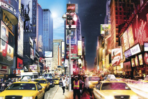 Nowy Jork - Times Square w dzień i w nocy - plakat 91,5x61 cm
