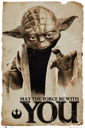 Star Wars Gwiezdne Wojny - Yoda - Niech moc będzie z Tobą - plakat 61x91,5