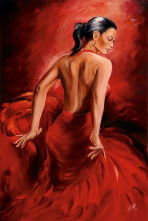 Tancerka Flamenco - plakat 61x91,5 cm