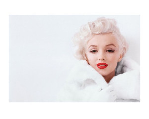 Marilyn Monroe White - plakat premium 50x40 cm