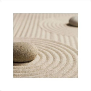 Małe kamienie zen - plakat premium 40x40 cm