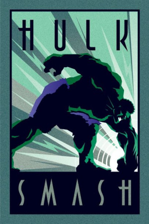 Marvel Hulk Retro - plakat 61x91,5 cm