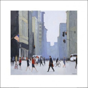 New York ulica - plakat premium 40x40 cm