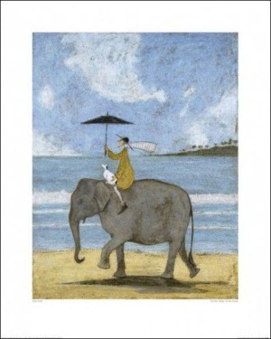 Sam Toft Wędrówka na słoniu - plakat premium 40x50 cm