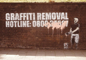Banksy Graffity Removal Hotline - plakat 59,4x42 cm