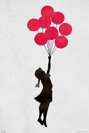 Banksy Dziewczynka z Balonikami - plakat 61x91,5 cm