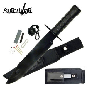 Nóż Z Zestawem Survival 7w1 Ostrze Stałe Hk-2236b