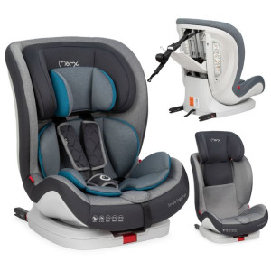 Fotelik samochodowy 9-36ok ISOFIX baza MoMi SAFETYLUX szary