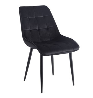  Krzesło Chic Velvet Czarny Welur Salon,Jadalnia,kuchnia Szybka dostawa
