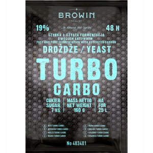Drożdże gorzelnicze Browin TURBO Carbo
