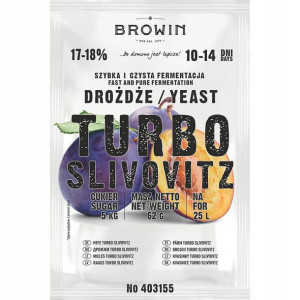 Drożdże gorzelnicze TURBO Slivovitz 10-14 dni 62g