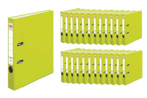 Segregator A4 5cm 50mm 25 neon gree Q.File HERLITZ