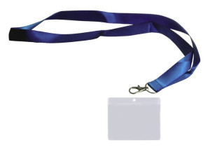 Identyfikator poziomy holder 93x65mm + smycz 90cm