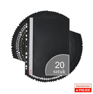 Skoroszyt A4 PVC wpinany twardy zawieszany 20szt