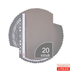 Skoroszyt A4 PVC wpinany twardy zawieszany 20szt