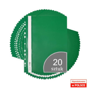 Skoroszyt A4 PVC wpinany twardy zawieszany 20szt