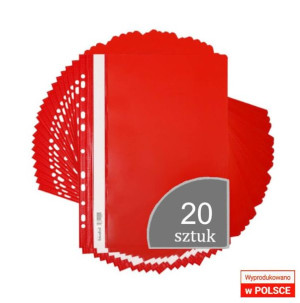 Skoroszyt A4 PVC wpinany twardy zawieszany 20szt