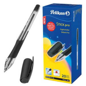 Długopis Stick Pro K91 czarny linia 1mm PELIKAN 20szt