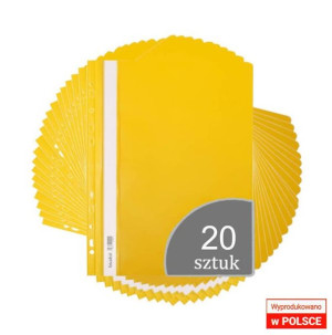 Skoroszyt A4 PVC wpinany twardy zawieszany 20szt