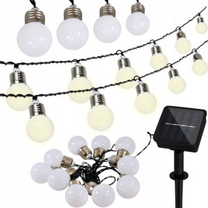 Lampki Choinkowe Świąteczne Led Kulki Solarny
