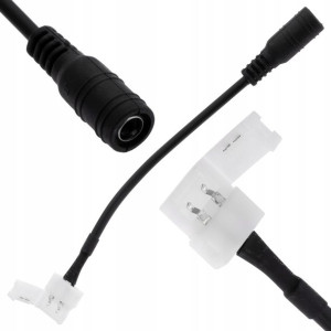 Złączka do taśmy 2PIN 10MM DC 2,5 ZATRZASK PRZEWÓD