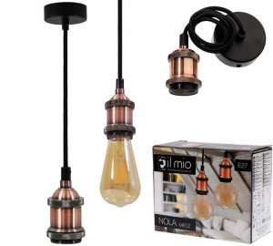 Lampa wisząca ZAWIESIE NOLA ZWIS metal MIEDŹ E27