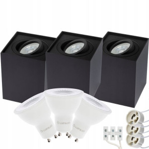 3x Oprawa Natynkowa HALOGENOWA SPOT 115mm+LED GU10
