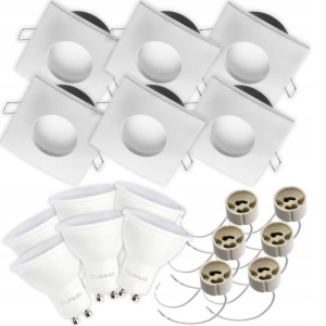 6x Oprawa Hermetyczna Ip44 + Led Gu10 Podbitka