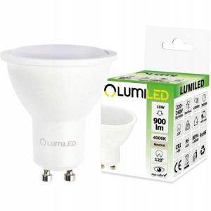 Żarówka LED GU10 10W = 80W Neutralna 4000K LUMILED