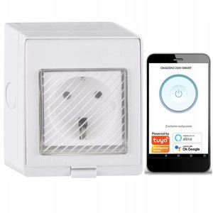 Zewnętrzne Gniazdo Natynkowe Wifi Tuya SMART IP55