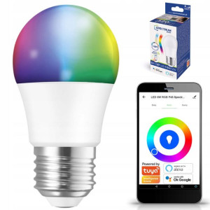 Żarówka Led E27 Kulka 5w Rgb Cct Smart Tuya Wifi