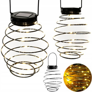 2x Lampa LATARENKA wisząca SOLARNA ogrodowa 20xLED