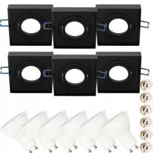 6x Oprawa Podtynkowa HALOGENOWA SPOT + LED GU10