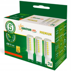 3x Żarówka Led G9 Kapsułka 4w 6000k Ściemnialna
