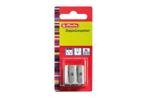 Temperówka metalowa podwójna, 2 otwory, HERLITZ