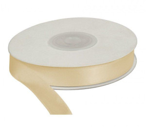 Wstążka kremowa, 25m dł x 12mm szer, CRAFT-FUN