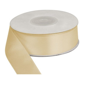 Wstążka kremowa, 25m dł x 25mm szer, CRAFT-FUN