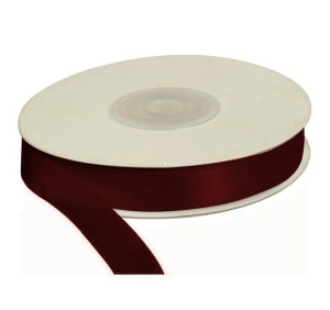 Wstążka bordowa, 25m dł x 12mm szer, CRAFT-FUN