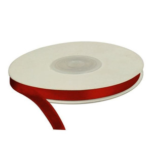 Wstążka czerwona, 25m dł x 6mm szer, CRAFT-FUN