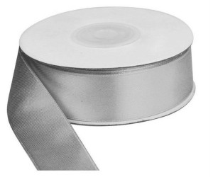 Wstążka srebrna, 25m dł x 25mm szer, CRAFT-FUN