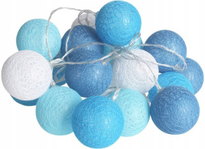 COTTON BALLS Kule świecące 20x LED Girlanda Lampki
