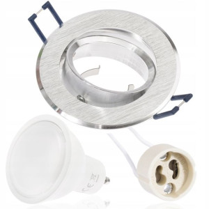 Zestaw Oprawa HALOGENOWA RUCHOMA + LED GU10 6W