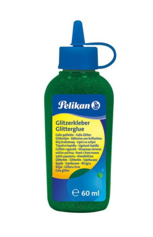Klej z brokatem 60ml w płynie zielony PELIKAN