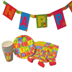 Zestaw urodzinowy Happy Birthday 25 elem SUSY-CARD