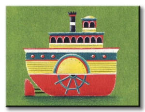 Mississippi Steam Boat - Obraz na płótnie 40x30 cm