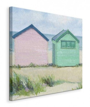 Beach Huts - Obraz na płótnie 40x40 cm