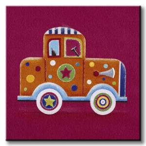 Orange Clown Car - Obraz na płótnie 40x40 cm